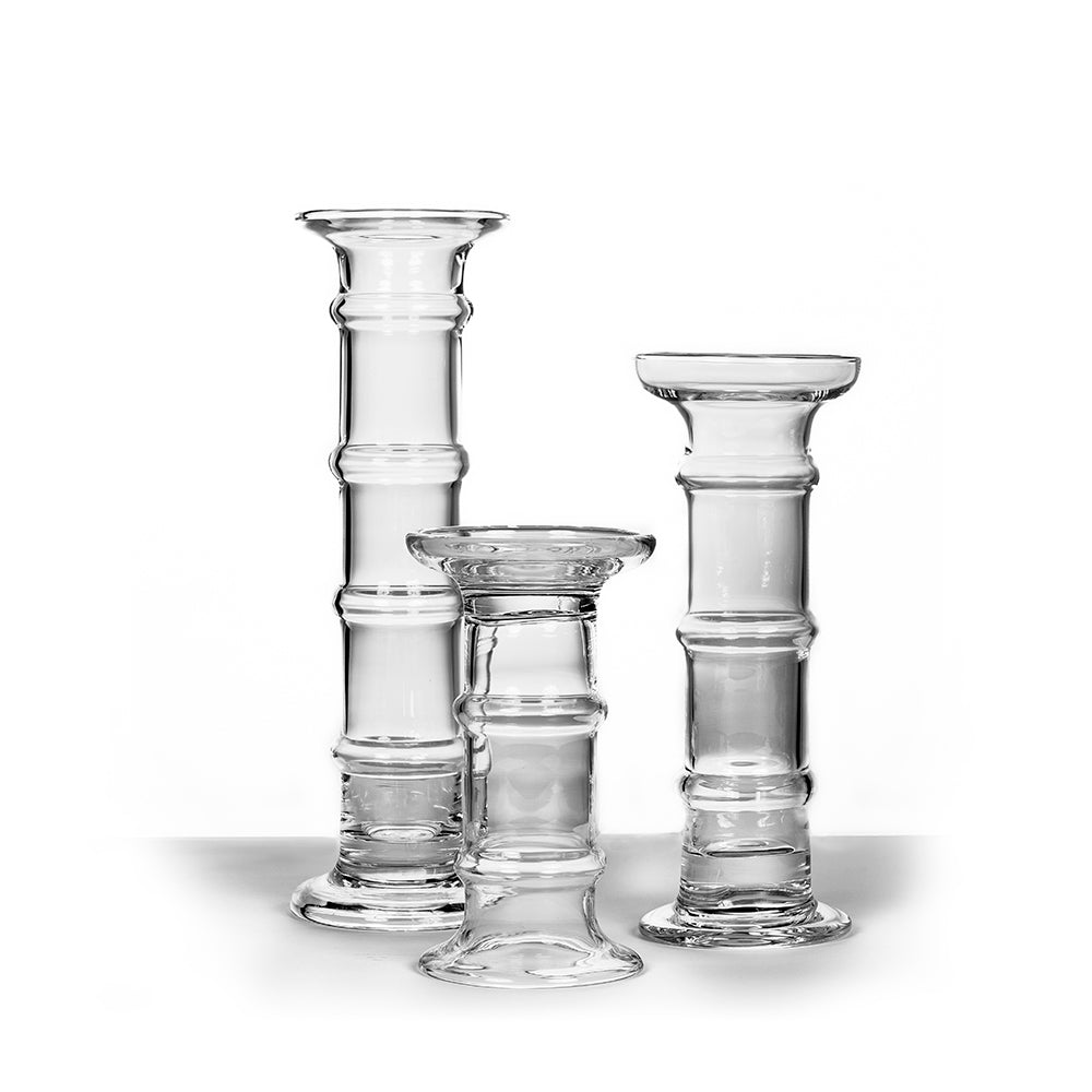 GOMMAIRE - CLEAR GLASS - VASE ' CANDLE HOLDER JEFF